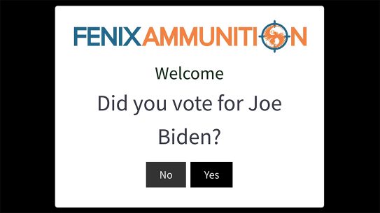 Fenix Ammunition sends Joe Biden voters away.