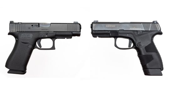 The Glock 48 MOS and Mossberg MC2c comprise two popular choices for EDC.