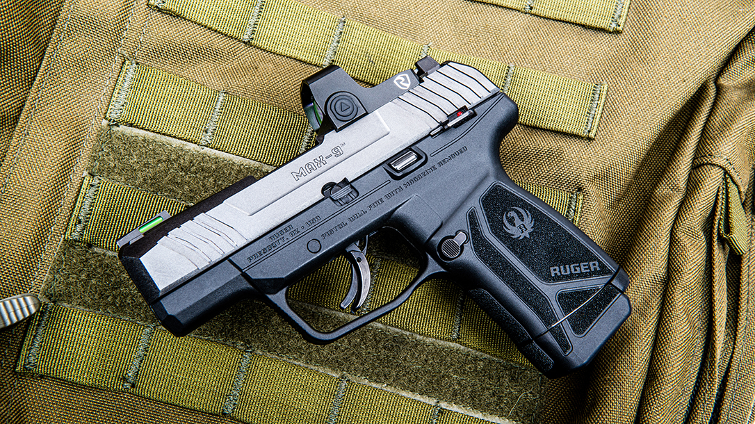 The Ruger Max-9 brings 12+1 rounds in a carry-optics mirco-compact semi-auto platform.