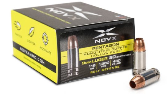 NovX Pentagon self-defense ammo brings terminal performance in an EDC load.