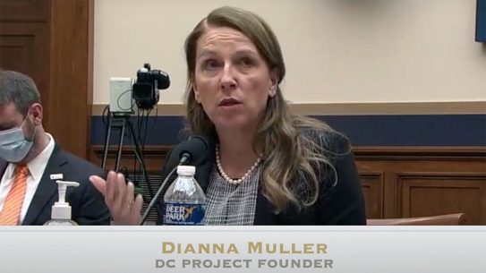 Dianna Muller testified before Senate Judiciary Gun Violence hearing.