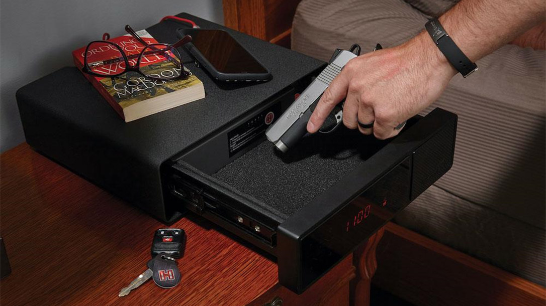 The Hornady Security RAPiD Safe night Guard keeps your firearm where you need it most in an emergency.