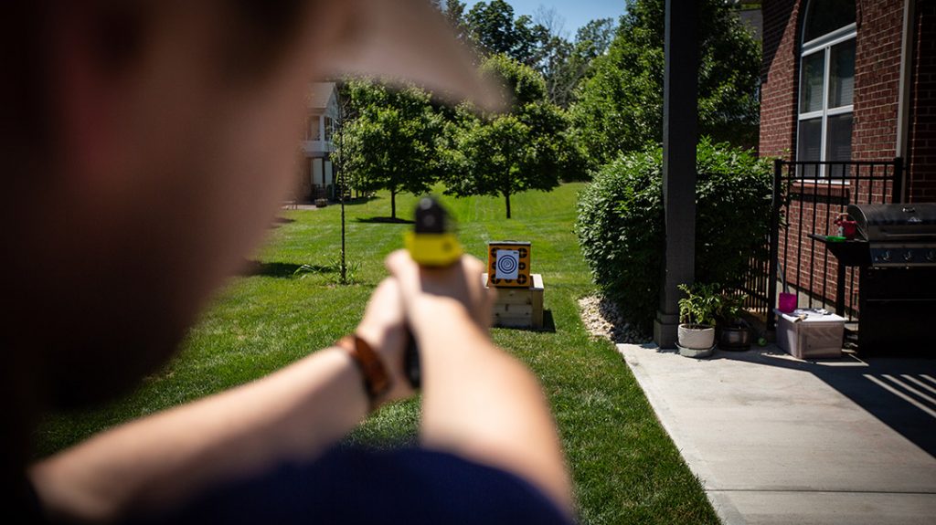 PepperBall offers inert ammo, which is perfect for pistol target practice.