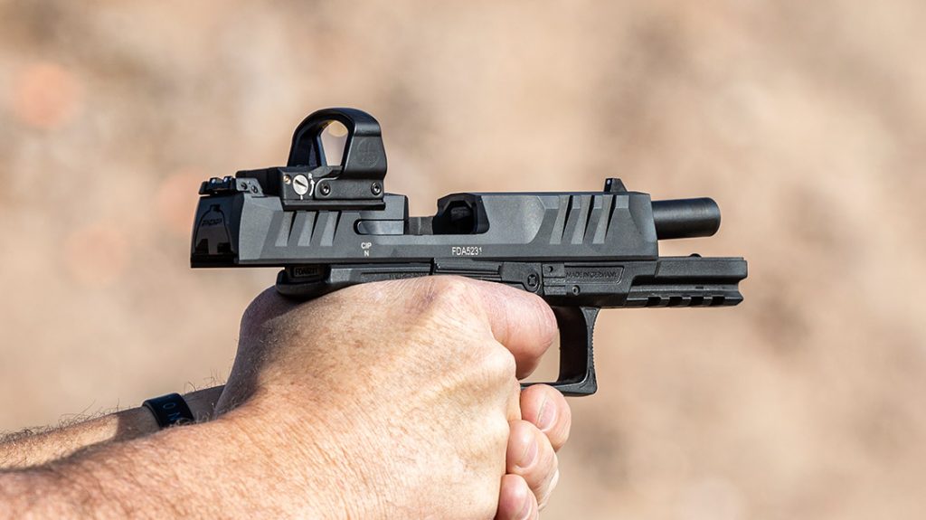 The PDP was built with what Walther calls Red Dot Ergonomics. Meaning the design allows shooters to maximize the benefit of using a red-dot sight.