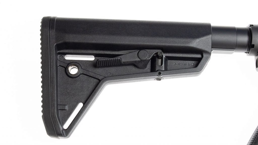 An adjustable Magpul butt stock allows for the perfect fit.