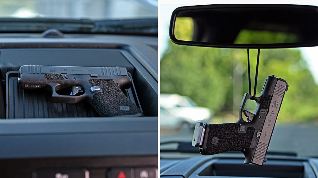 Use common-sense when you carry a concealed firearm for protection in your vehicle. That Glock may be cooler than fuzzy dice, but don't draw that kind of attention for no reason.
