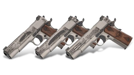 The SIG Sauer Pearl Harbor 1911s.