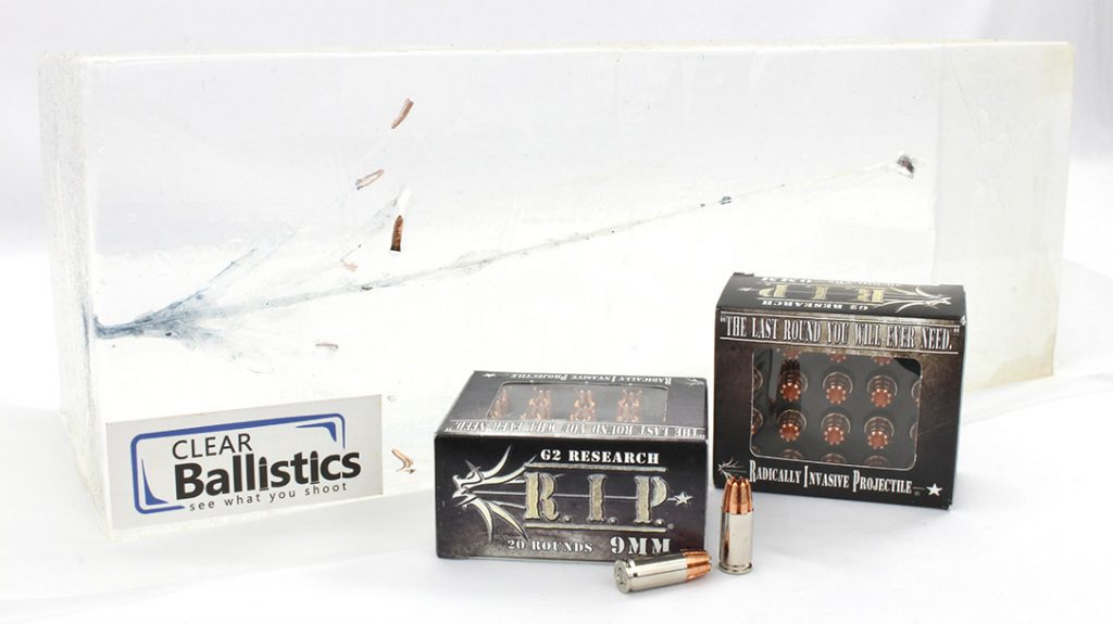 G2 Research’s R.I.P. ammunition is designed to break apart quickly, reducing the chance of over-penetration.