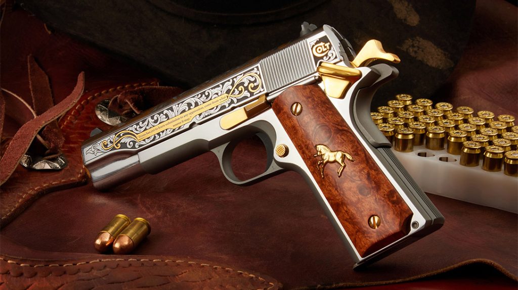 The SK Arms Lost States of America Engravers Series Jacinto Sam Houston Custom 1911.