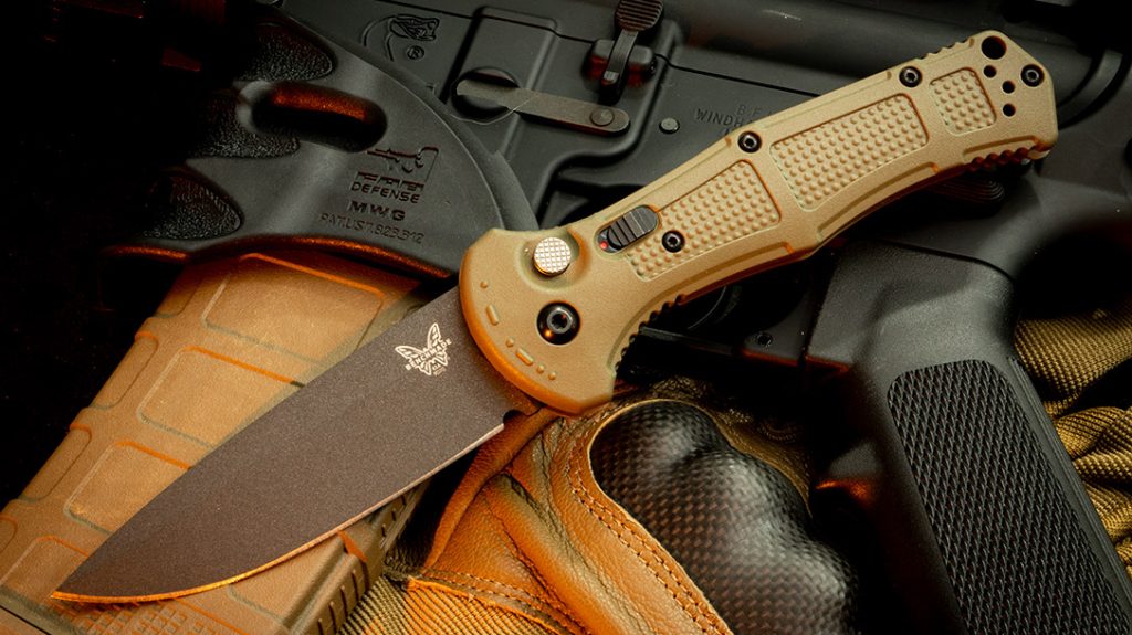 The Benchmade Claymore Out the Side.