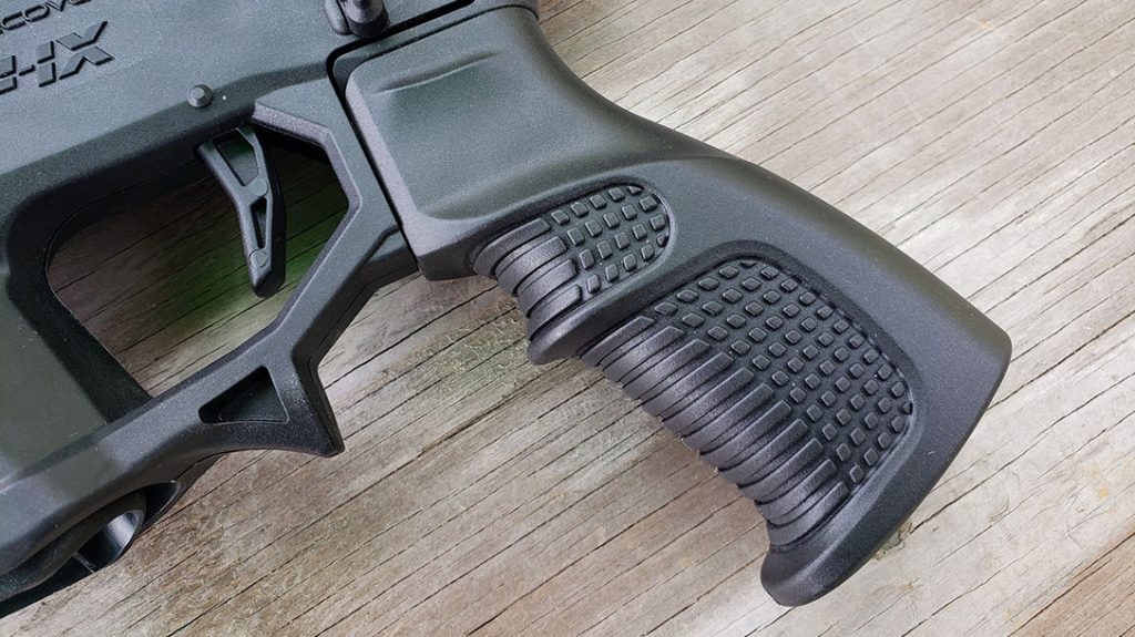The P-IX comes with Recover Tactical’s Ergonomic AR compatible pistol grip.