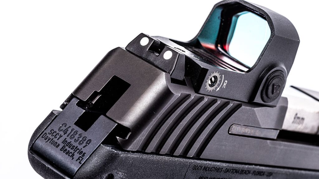 SCCY offers the CPX-2 GEN3 pistol with a "RED DOT READY" slide cut for mounting a micro red-dot sight for easier aiming.