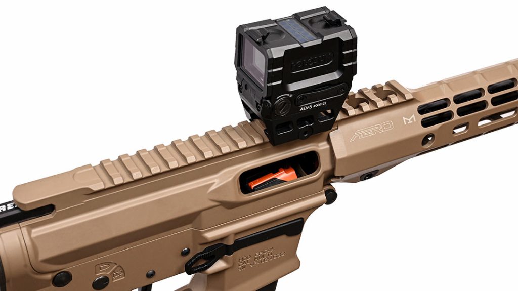 Holosun's AEMS proved to be the perfect red dot sight for the excellent Aero Precision EPC-9.
