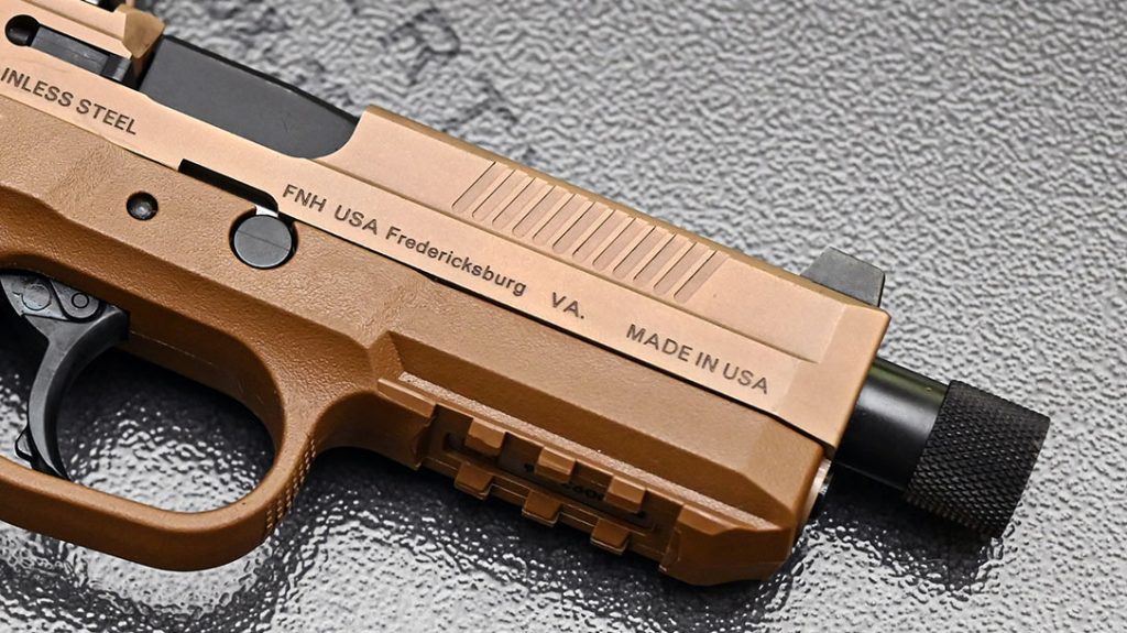 The FN FNX-45 Tactical is packed with features like a threaded barrel.