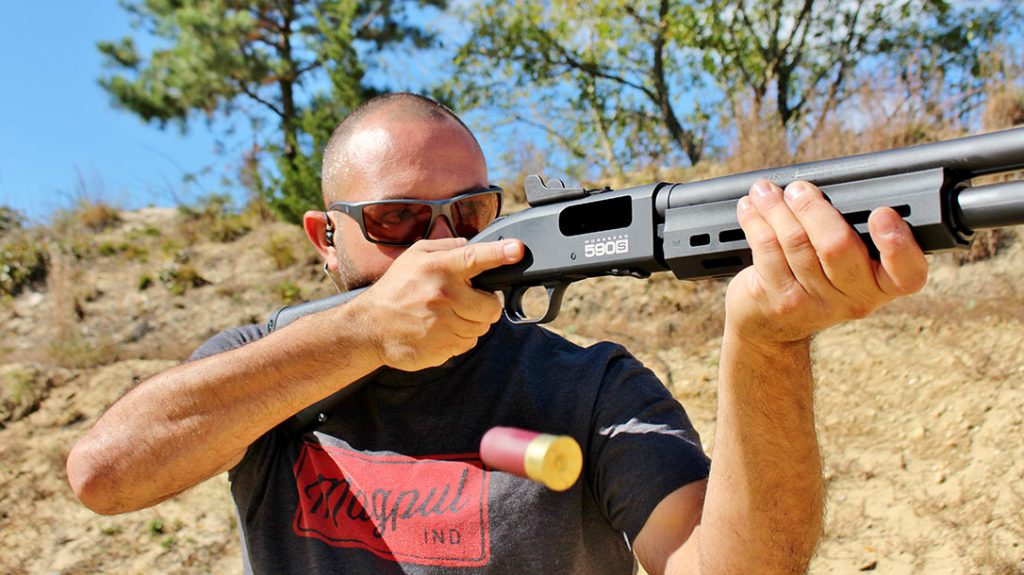 Unlike many scatterguns, the Mossberg 590s was able to handle the Aguila Minis as if they were just any other shotgun shell.