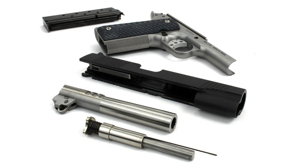 Disassembly of the Magnum Research pistol requires a tool but other than that this is all 1911.
