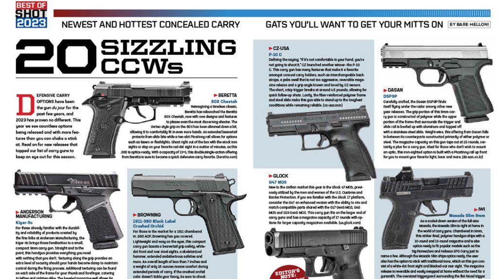 20 sizzling CCWs in Personal Defense World June-July 2023.
