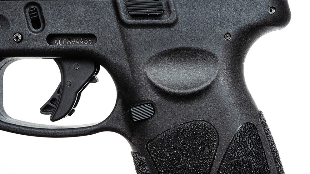 Thumb shelves on the Taurus G3C’s grip offer extra leverage for solid control.