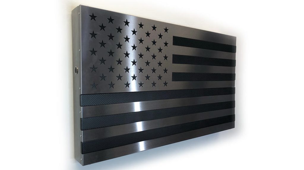 Metal Art of Wisconsin The “Beast” Carbon Fiber Steel Strong Box firearm storage.